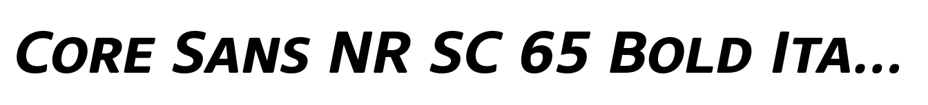 Core Sans NR SC 65 Bold Italic